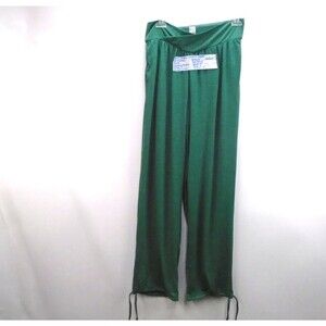 Halara Womens High Waisted Crossover Jogger Pant Size M Green Wide Leg Tie Ankle
